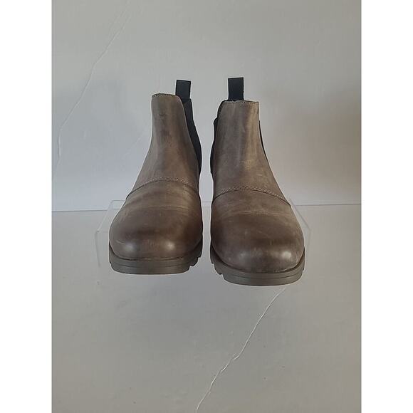 Sorel WMS SZ 7.5 Chelsea Boots Gray Black Ankle Booties SMALL FLAW Waterproof - Picture 5 of 10